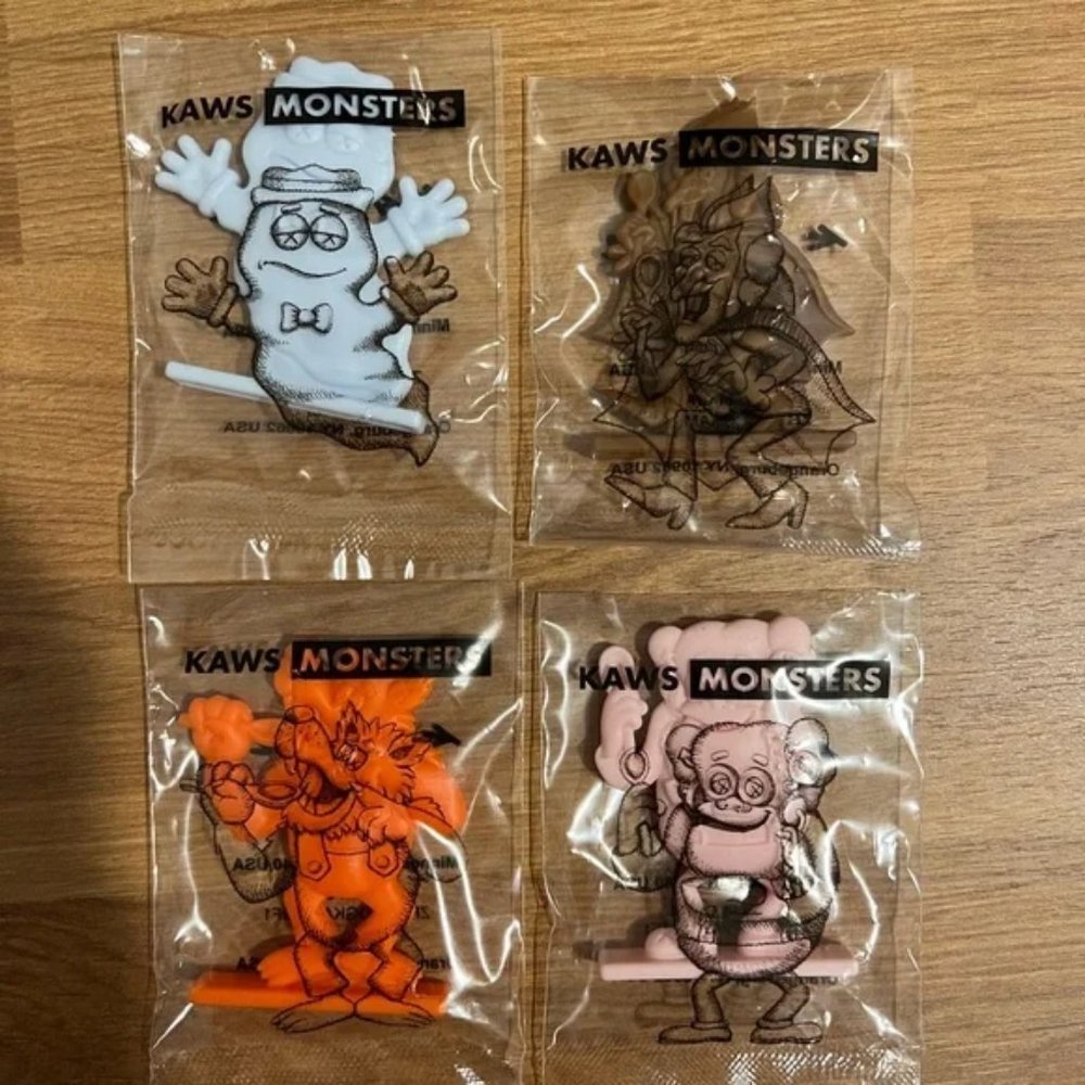 KAWS General Mills Monsters Figures Set of 4 In Hand! Limited Edition (New & Sea